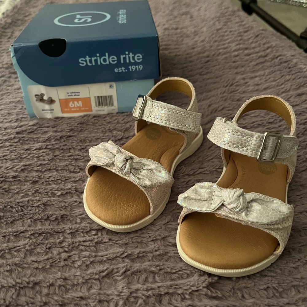 Stride Rite Whitney Sandal - size 6 (toddler) - “soft silver”